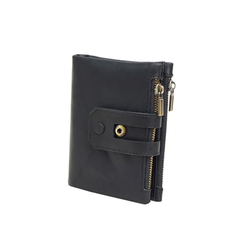Homoyoyo Herren Geldbörse Echtem mit Doppeltem Reißverschluss Multifunktionale Brieftasche für Kreditkarten Ausweis Bargeld Münzen Stilvoller Retro Look von Homoyoyo