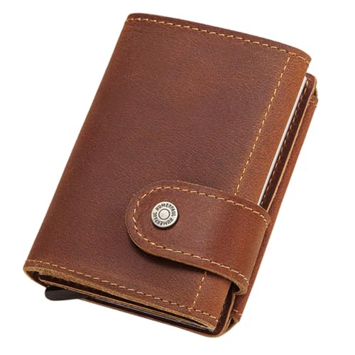 Homoyoyo Geldbörse Vintage- Mit Praktischem Knopfdesign Stilvolle Brieftasche Für Karten Geldscheine Und Münzen Und Geldbörse Für Alltag von Homoyoyo