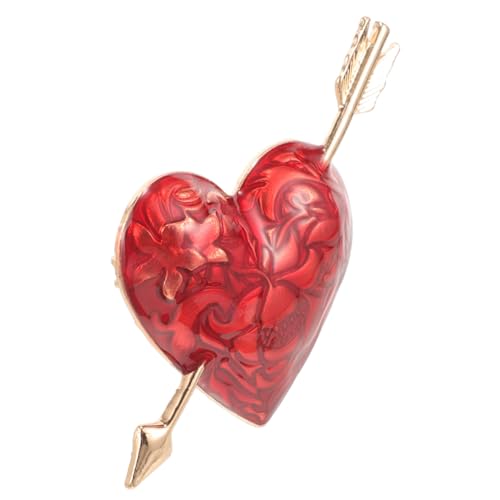 Homoyoyo Herzförmige Brosche Pin für Damen Valentinstag Schmuck Verarbeitung Praktisch und Elegant Modeaccessoire für Kleidung und Hüte von Homoyoyo