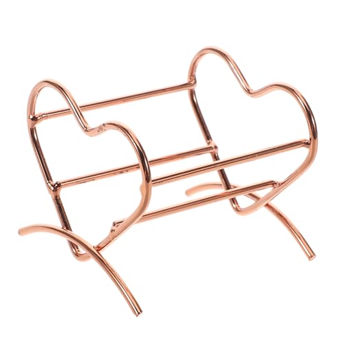 Homoyoyo Herzförmiger Beauty Sponge Halter Roségold Makeup Schwamm Organizer Makeup Puderquaste Halter Multifunktional für Kosmetik Beauty Tool Trockenständer von Homoyoyo