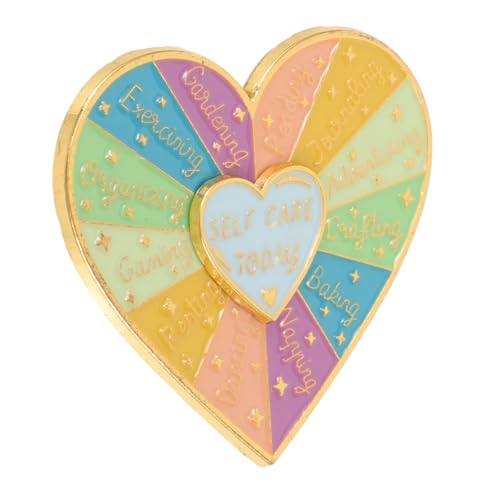 Homoyoyo Herzförmiger Inspirierender Brosche für Frauen Dekorativer Anstecker Langlebigem Legierungsmaterial für Kleidung Taschen Hüte für Besondere Anlässe von Homoyoyo