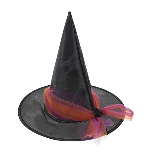 Homoyoyo Hexenhut für Damen Eleganter Hexen Hut mit Feinem Design für Halloween Cosplay Partys Komfortabel Langlebig Perfektes für Besondere Anlässe von Homoyoyo
