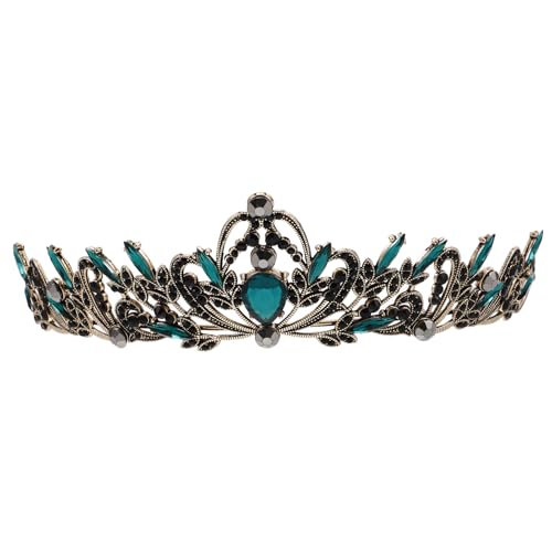 Homoyoyo Hochwertige Hochzeit Tiara mit Strass Krone für Braut Einzigartiges Design mit Schwarzem Langlebig und Funkelnd Perfektes Accessoire für Besondere Anlässe von Homoyoyo