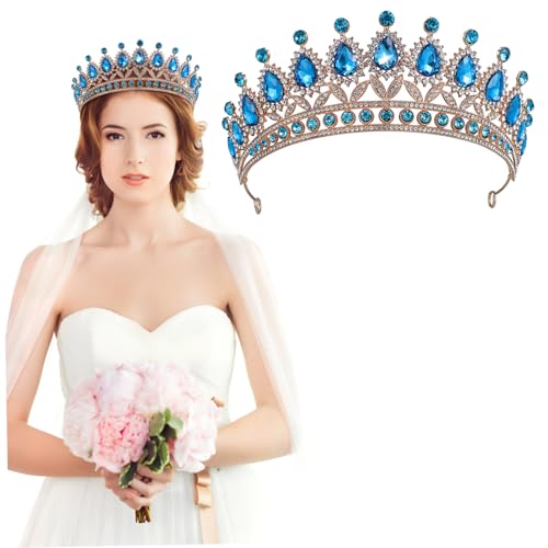 Homoyoyo Hochwertiges Brautstirnband mit Funkelnden Strasssteinen Tiara für Mädchen und Damen Leichte Kopfbedeckung für Hochzeit Vintage Design für Junggesellenabschied und Festliche von Homoyoyo