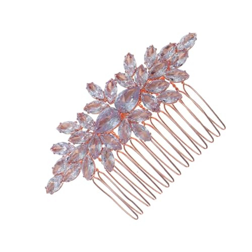 Homoyoyo Hochzeits Haarspange Zarter Haarkamm mit Kristallen für Bräute Eleganter Haarschmuck für Hochzeiten Partys und Besondere Anlässe Roségold für Brautjungfern und Mädchen von Homoyoyo