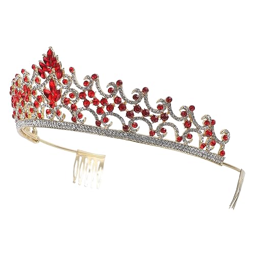 Homoyoyo Hochzeitskrone Braut Tiara mit Funkelnden Strasssteinen Leichte Langlebige Metallkrone für Braut und Geburtstagsfeier Eleganter Haarschmuck für Frauen Kompakt und Komfortabel von Homoyoyo