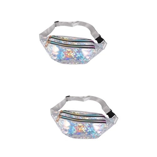 Homoyoyo Hologramm PU Hüfttasche - wasserdichte Fanny Pack Mit Reißverschluss Für Frauen - Ideal Für Festivals Reisen Und Alltag Und Praktisch von Homoyoyo