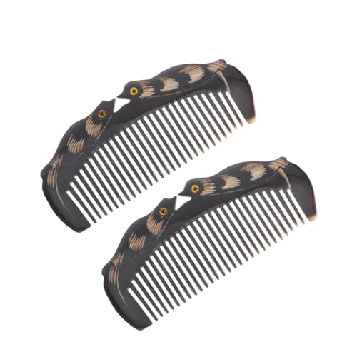 Homoyoyo 2stücke Hornkämme Für Haare Robuster Kopfhautkamm Feiner Kamm Zum Entwirren Massagekamm Für Frauen Und Männer Tragbarer Haarkamm Für Haartypen von Homoyoyo