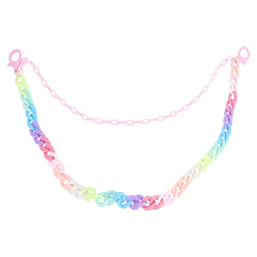 Homoyoyo Hosenkette Doppel Schicht Bunte Taillenkette Kreative Hosen Dekokette für Mädchen Jeans Accessoire Resin Materialien für Partys und Festivals von Homoyoyo