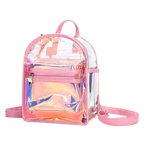 Homoyoyo Iridescents Rucksack Für Damen Transparenter Mini-Rucksack Mit Ausreichend Stauraum Für Schule Und Freizeit Modisches Accessoire Für Verschiedene Anlässe Leicht Und Bequem Für Tägl von Homoyoyo