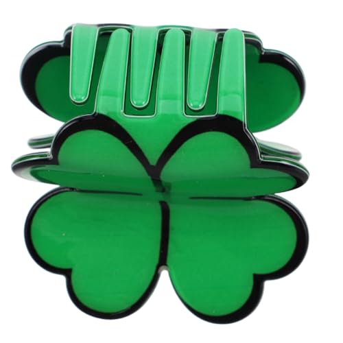 Homoyoyo Irische Frische Haarnadelkurve Festival-haarspangen Französische Haarspangen Haarklemme Haarspangen Mit Starkem Halt Große Haarklammern Haarzubehör Kleeblatt-haarspangen Pvc Green von Homoyoyo