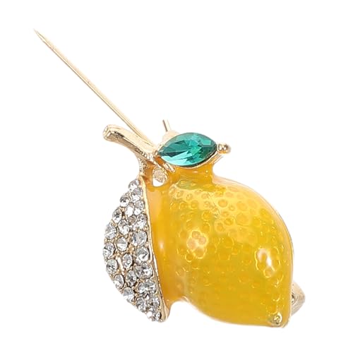 Homoyoyo Japanische Zitronenbrosche Zitrone Damenschmuck Hemdnadeln Obst Cartoon Haarnadeln Lustige Anstecknadel Süße Anstecknadeln Modische Obstbrosche Ästhetische Anstecker von Homoyoyo