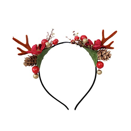Homoyoyo Japanischer Stil Haarband Elch Geweih Haarreif Weihnachts Haaraccessoire für Mädchen Hautfreundlich Langlebig Bequem Festliche Kopfbedeckung für Karneval und Party von Homoyoyo