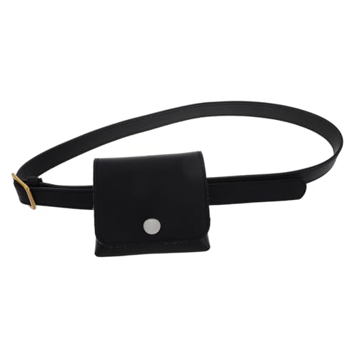 Homoyoyo Versatile Retro Gürteltasche Für Damen Stilvoller Dünner Taillengürtel Für Schlüssel Und Handy Für Kleider Und Outfits Schwarz von Homoyoyo