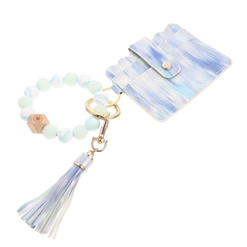 Homoyoyo Schlüsselanhänger Armband Kartenhalter Praktisch Für Damen Handgelenk Schlüsselring Mit Tasche Für Ausweis Bargeld Und Kreditkarten von Homoyoyo