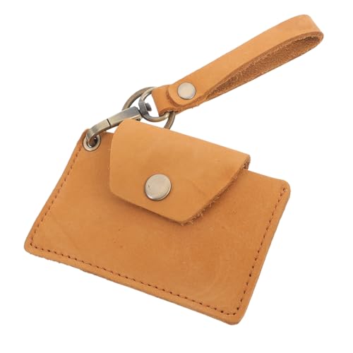 Homoyoyo Kartettkartenbeutel schlankes Kartenetui Halter Männer für Frauen Brieftasche Damen-geldbörsen Damen Portemonnaie Kartenhülle Münzbeutel Rindsleder Yellow von Homoyoyo