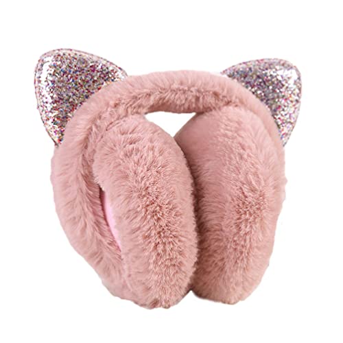 Homoyoyo Damen Ohrenschützer Tierische Ohrenschützer Damen Plüsch Flauschige Ohr Faltbare Plüsch Outdoor Ohrenwärmer Stirnband Ohrenschützer Für Mädchen Winterplüsch von Homoyoyo