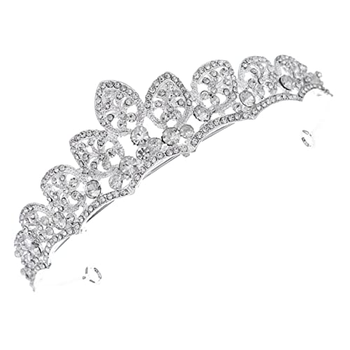 Homoyoyo Kleine Braut Tiara mit Funkelnden Kristallen Leichtes Silber Diadem für Damen Mädchen und Hochzeit Eleganter Haarschmuck für Festliche Anlässe und Brautkleid von Homoyoyo