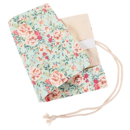 Homoyoyo Kleine Canvas Stifterolle mit Fächern Tragbare Federmappe für Bleistifte und Farbstifte Leichter und Großer Aufbewahrungsbeutel für Schule Büro und Künstlerbedarf von Homoyoyo