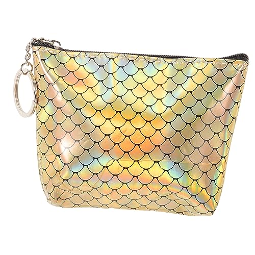 Homoyoyo Kleine Geldbörse Aus Pu- Mit Fischschuppenmuster Reißverschluss-Clutch Für Damen Für Karten Münzen Und Kleinteile von Homoyoyo