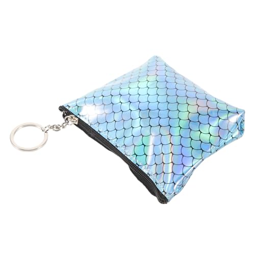 Homoyoyo Kleine Damen Geldbörse Mit Reißverschluss Fischschuppenmuster Aus Pu- Praktische Clutch Für Münzen Karten Und Kleine Gegenstände von Homoyoyo
