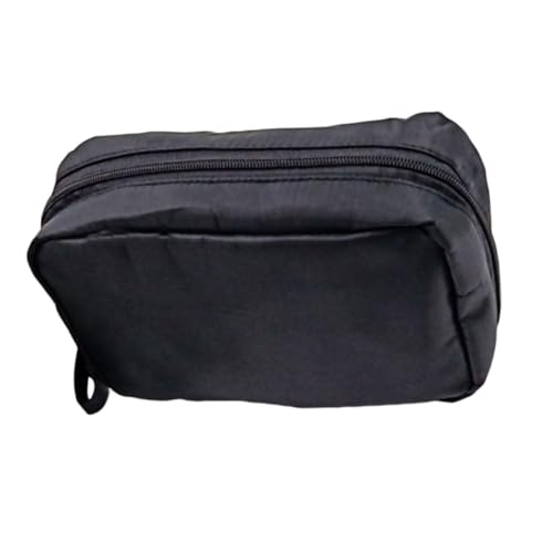 Homoyoyo Kleine Kosmetiktasche Damen Nylon Schminktasche mit Mehreren Fächern Reise Make up Organizer Leicht Kompakt für Urlaub Business Gym Camping Schwarz rot Zufällige Zufällige Farbe von Homoyoyo