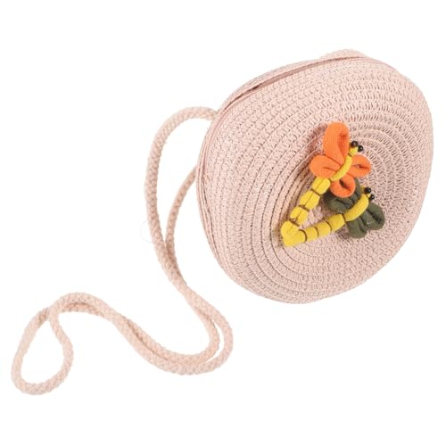 Homoyoyo Kleine Mädchen Prinzessin Tasche Kleinkind Geldbeutel Geldbörsen für Mädchen kleine Mädchen Geldbeutel kreuzen Kleine Mädchen Schulter -Crossbody -Tasche Mädchen Geldbörsen Stroh von Homoyoyo