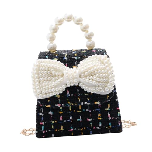 Homoyoyo Schicke Perlen Umhängetasche Für Kinder Mit Bowknot Kleine Schultertasche Leicht Und Langlebig Für Mädchen Für Geschenke Und Alltag von Homoyoyo