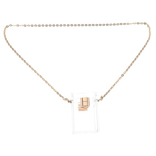 Homoyoyo Kleine Transparente Handtasche Für Damen Praktische Umhängetasche Für Ausgehen Geldbörse Lippenstift Und Münzen Stilvolles Design Mit Kette Leicht Und Tragbar von Homoyoyo