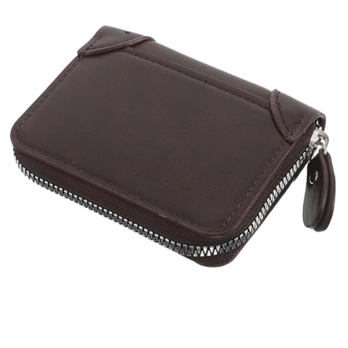 Homoyoyo Kleiner Zippered Kartenhalter Wallet Handliche PU Akkordeon Kartenorganizer für Männer und Frauen Sicherer Reisemünzbeutel mit Mehreren Fächern für Täglichen Gebrauch von Homoyoyo