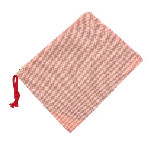 Homoyoyo Kompakte Kosmetiktasche Damen Reisetasche Orange Karomuster Leicht Langlebig und Multifunktional für Makeup Schmuck und Schreibwaren Tragbare Kulturtasche mit Großem von Homoyoyo