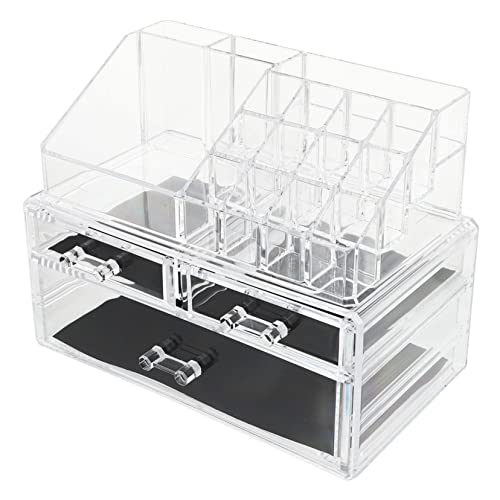 Homoyoyo Schmink Aufbewahrungsbox Mit Schublade Desktop Kosmetik Lagerung Box Für Make-up-artikel Und Kleinigkeiten Ordnungssystem Organizer Für Täglichen Gebrauch von Homoyoyo
