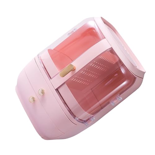 Homoyoyo Kosmetik Aufbewahrungsbox mit Doppelklapptüren und Wasserschutz Großer Fassungsvermögen Makeup Organizer für Badezimmer und Schminktisch Platzsparend Praktische Home Cosmetics von Homoyoyo