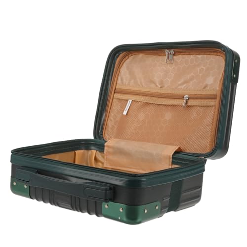 Homoyoyo Kosmetikkoffer Handgepäcktauglich Tragbarer Make Up Organizer mit Großem Fassungsvermögen für Damen Reiseaufbewahrung Weiß Grün von Homoyoyo