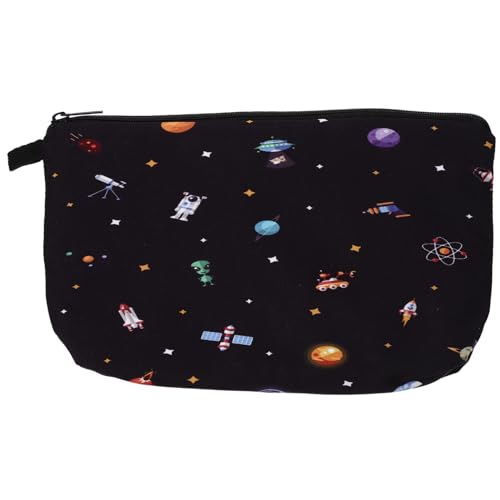 Homoyoyo Kosmetiktasche Damen mit Reißverschluss Reise kulturbeutel mit Kreativen Weltraum Motiv Praktische Schminktasche für Lippenstift und Toilettenartikel Leicht zu Reinigen und von Homoyoyo