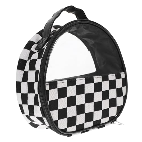 Homoyoyo Kosmetiktasche Große Kapazität Karierte Reise Organizer für Toilettenartikel Praktische Make Up mit Reißverschluss für Unterwegs Camping Weiß Design von Homoyoyo