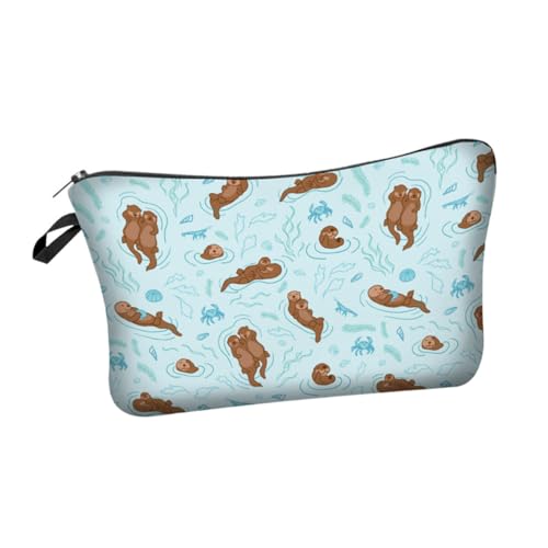 Homoyoyo Kosmetiktasche mit Tier Motiv Tragbarer Kulturbeutel mit Reißverschluss Aufrechter Make up Organizer für Reisen Geeignet für Frauen Mädchen und Männer von Homoyoyo
