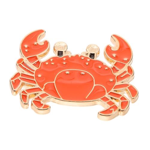 Homoyoyo Krabbenbrosche Krabbenschmuck Legierung Orange von Homoyoyo