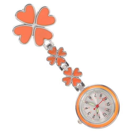 Homoyoyo Krankenschwesteruhr Anklipsen Blumen Taschenuhr für Damen Langlebige Clip Uhr Stilvolles Design für Pflegekräfte Praktische Ansteckuhr für Medizinisches Personal von Homoyoyo