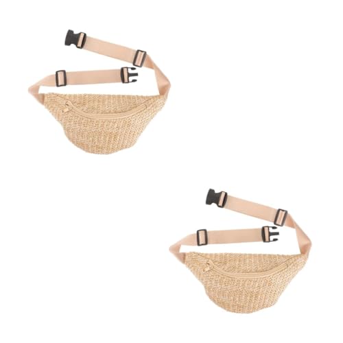 Homoyoyo Kreative Bast-Gürteltasche Aus Rattan Für Damen – Handgewebte Hüfttasche Im Sommerlook - Ideal Für Einkäufe Und Ausflüge – Stilvolle Strohhandtasche Für Modebewusste Frauen 2023 von Homoyoyo