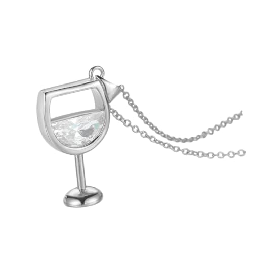 Homoyoyo Kreative Halskette Becherform Glänzendes Party für Damen Perfektes zur Hochzeit oder Feier Silber von Homoyoyo