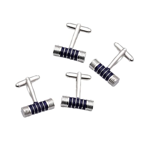 Homoyoyo Kreative Manschettenknöpfe für Herren Stilvolle Business Hemd Ärmel Nägel im Dumbbell Design Robustes für Formelle Anlässe Hochzeiten von Homoyoyo