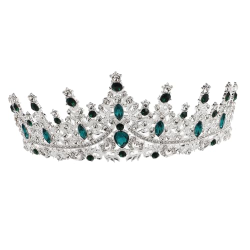 Homoyoyo Kristallkrone Diadem Damen Tiara mit Strahlenden Strasssteinen Modisches Kopfschmuck für Hochzeit Party Geburtstag und Cosplay Silberner für Erwachsene Königinnen von Homoyoyo