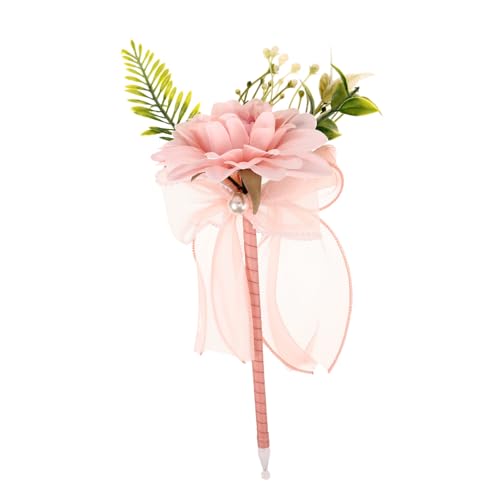 Homoyoyo Kugelschreiber zum Muttertag Hochzeit Stifte groß süß Mütter LED Artificial Flower Jahrestag geburtstagstonie Geschenkstift zum Muttertag dekorativer Kugelschreiber Seidentuch Rosa von Homoyoyo