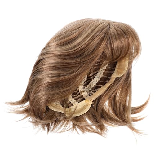 Homoyoyo Kurze Bob Perücke mit für Frauen Synthetische Gerade Haarperücke Verstellbares Netz Vielseitig für Alltag und Party Modisches Cosplay Zubehör von Homoyoyo