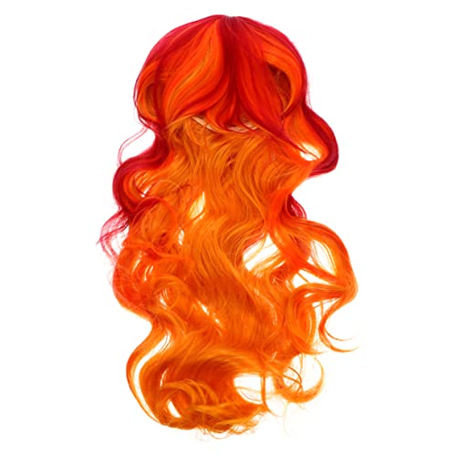 Homoyoyo Lange Locken Perücke für Damen Wunderschöne Synthetische Haarperücke für Cosplay Partys Natürlicher Look Komfort Haarverlängerung von Homoyoyo
