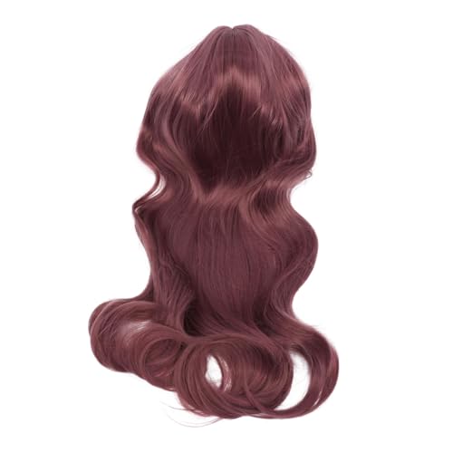 Homoyoyo Lange Lockige Perücke aus Hitzebeständigem Synthetischem Haar Atmungsaktive Netzstruktur Natürlicher Look für Damen Geeignet für Alltag Cosplay und Festlichkeiten von Homoyoyo