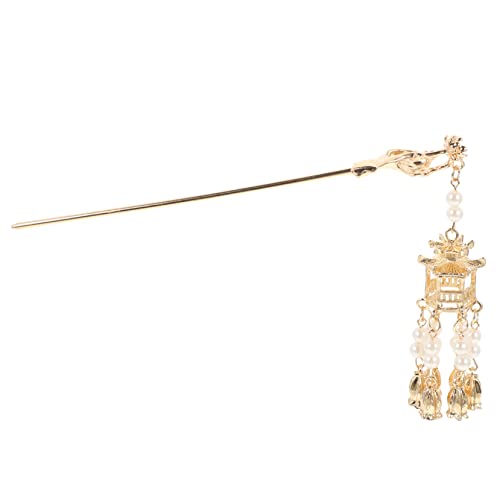 Homoyoyo Langer Chinesischer Haarstab mit Perlen und Quaste Haarnadel für Frauen Haarschmuck für Hochsteckfrisuren Klassischer Duttstab Eleganter Haarpin für Hanfu und Festliche Anlässe von Homoyoyo