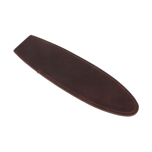 Homoyoyo Leder Stifteetui mit Integriertem Lesezeichen Einzelnes Füllfederhalter Etui Schutz für Kugelschreiber Business Reise Stilvolle Braune Schutzhülle von Homoyoyo