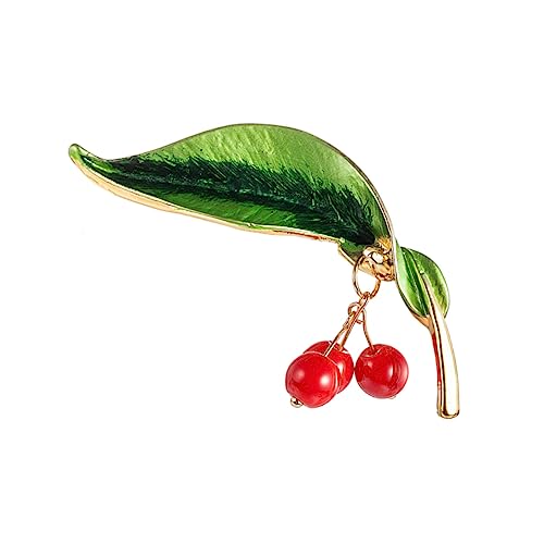 Homoyoyo Legierung Brosche Obst Breastpin Pin Abzeichen Kristall Breastpin Strass Breastpin Grün von Homoyoyo